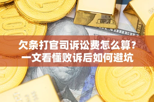 北京欠条打官司诉讼费怎么算？一文看懂败诉后如何避坑